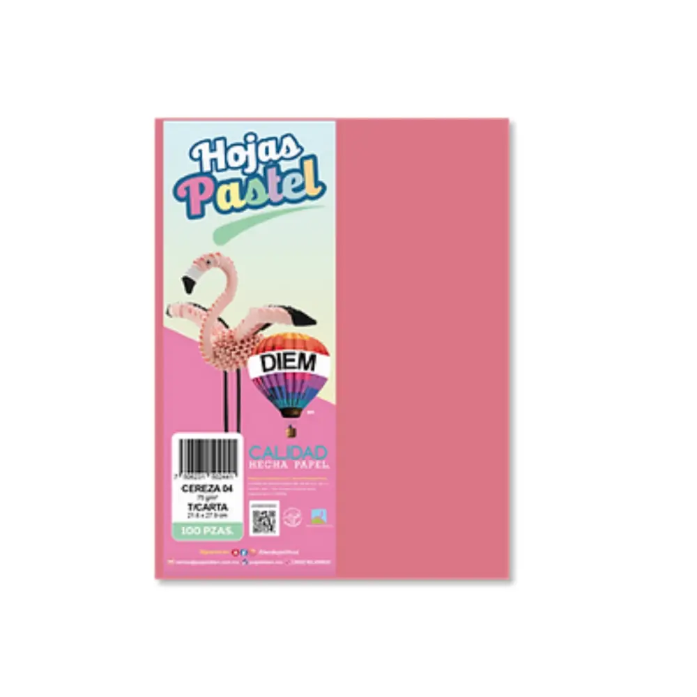 PAPEL DIEM CARTA PASTEL PTE. C/100 04 CEREZA