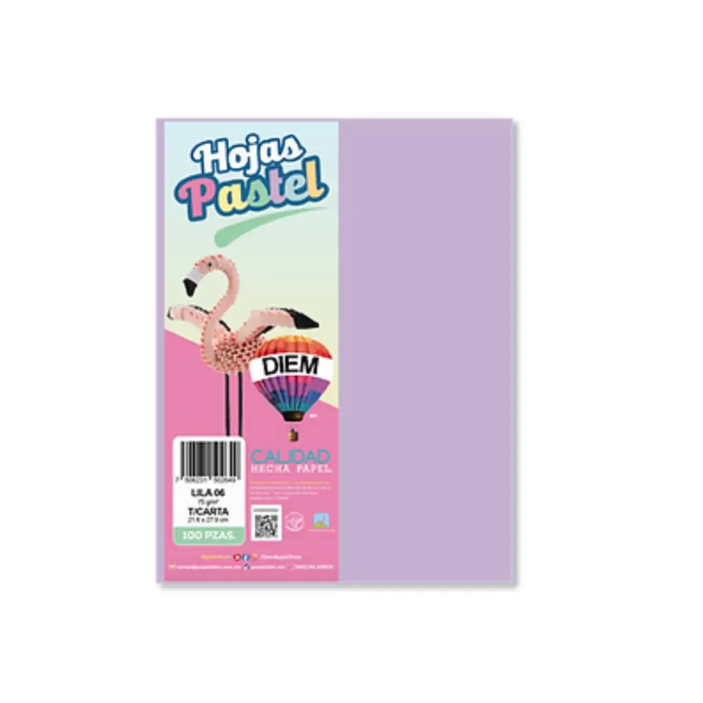 PAPEL DIEM CARTA PASTEL PTE. C/100 06 LILA