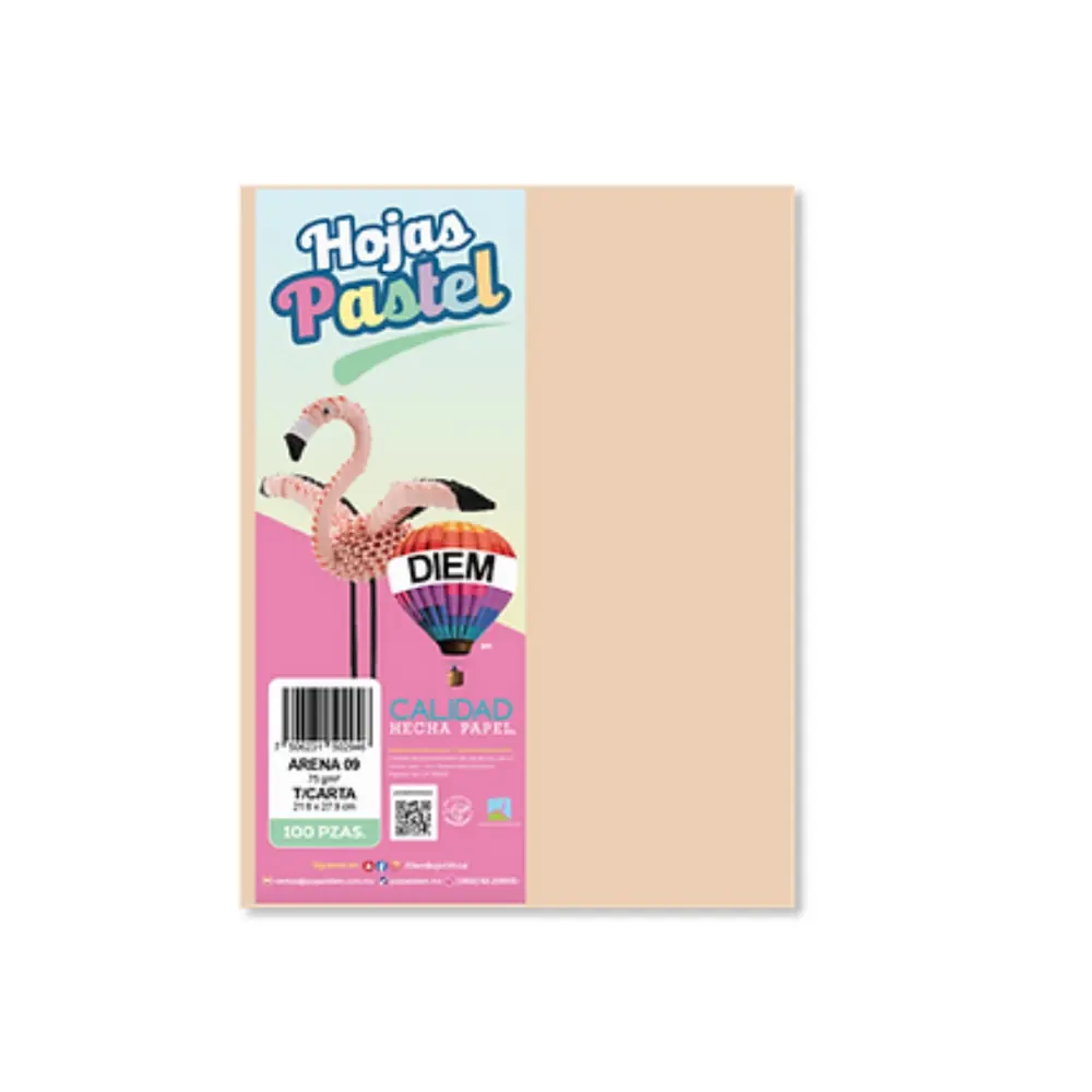 PAPEL DIEM CARTA PASTEL PTE. C/100 09 ARENA