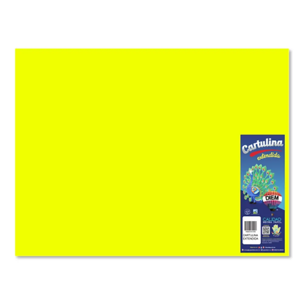 CARTULINA DIEM BRIGHTS 50X66 PTE. C/10 10 AMARILLO ELECTRICO