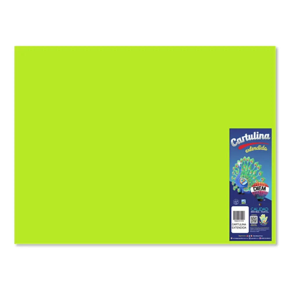 CARTULINA DIEM BRIGHTS 50X66 PTE. C/10 11 VERDE ELECTRICO