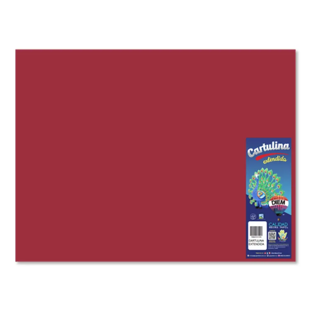 CARTULINA DIEM BRIGHTS 50X66 PTE. C/10 25 VINO