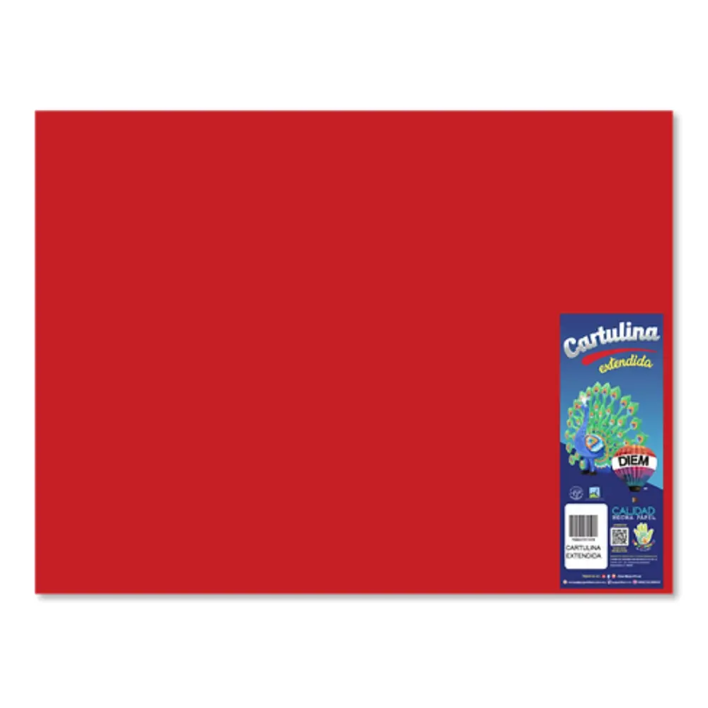 CARTULINA DIEM BRIGHTS 50X66 PTE. C/10 28 ROJO INTENSO