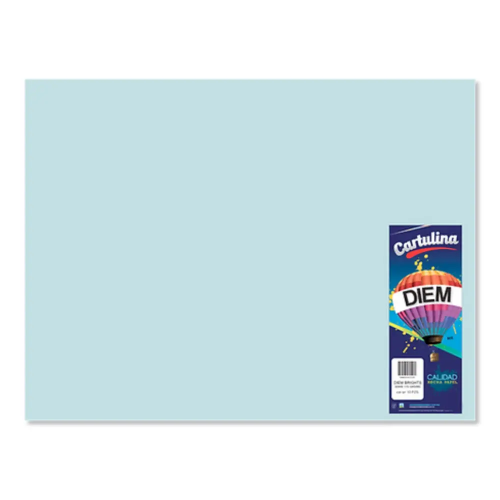 CARTULINA DIEM PASTEL 50X66 PTE. C/10 07 AZUL