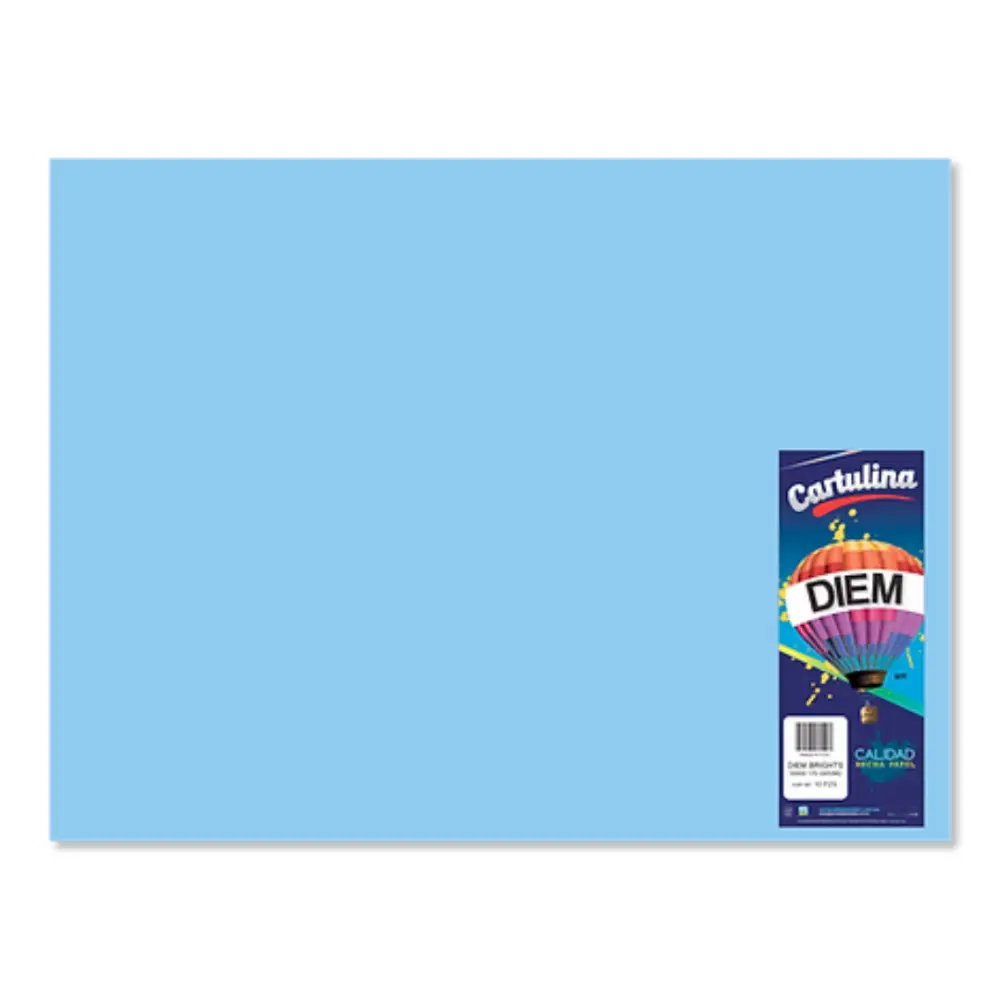 CARTULINA BRISTOL DIEM AZUL 50X65 GRUESA PTE. C/25 PZAS.