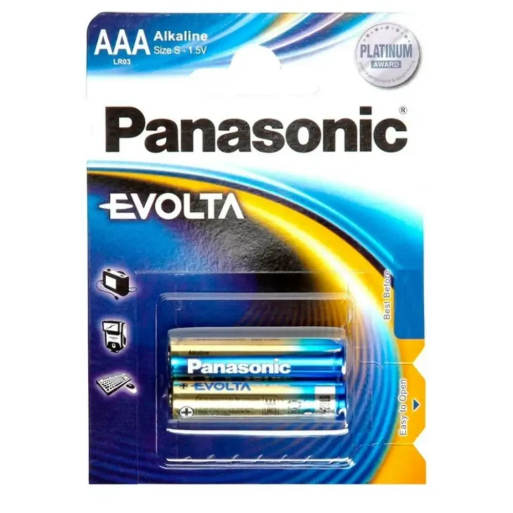 PILA ALCALINA PANASONIC EVOLTA AAA C/2 PZAS.