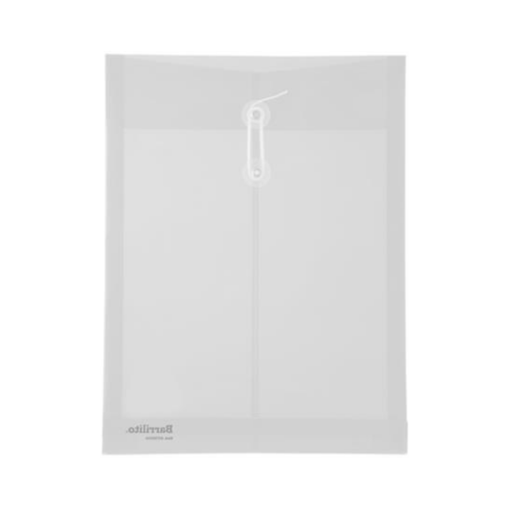 SOBRE PLASTICO BARRILITO CARTA TRANSP. SBC