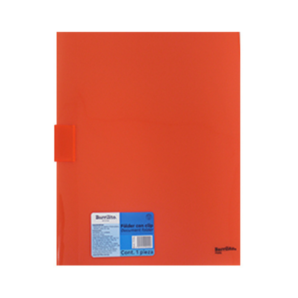FOLDER PLASTICO BARRILITO F02Q CON CLIP