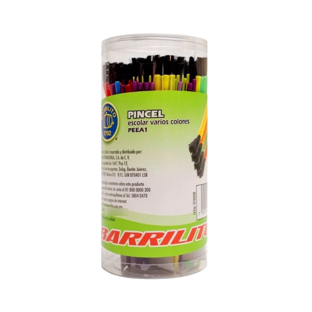 PINCEL BARRILITO ESCOLAR MOD.PEEA1 BOTE C/144 PZA
