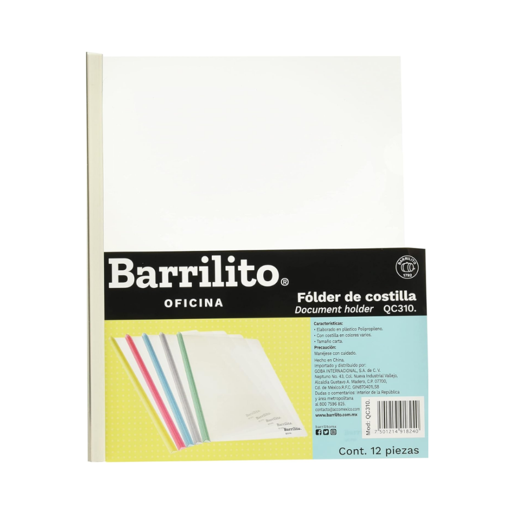 FOLDER BARRILITO C/COSTILLA QC310 TRANSP PTE C/12