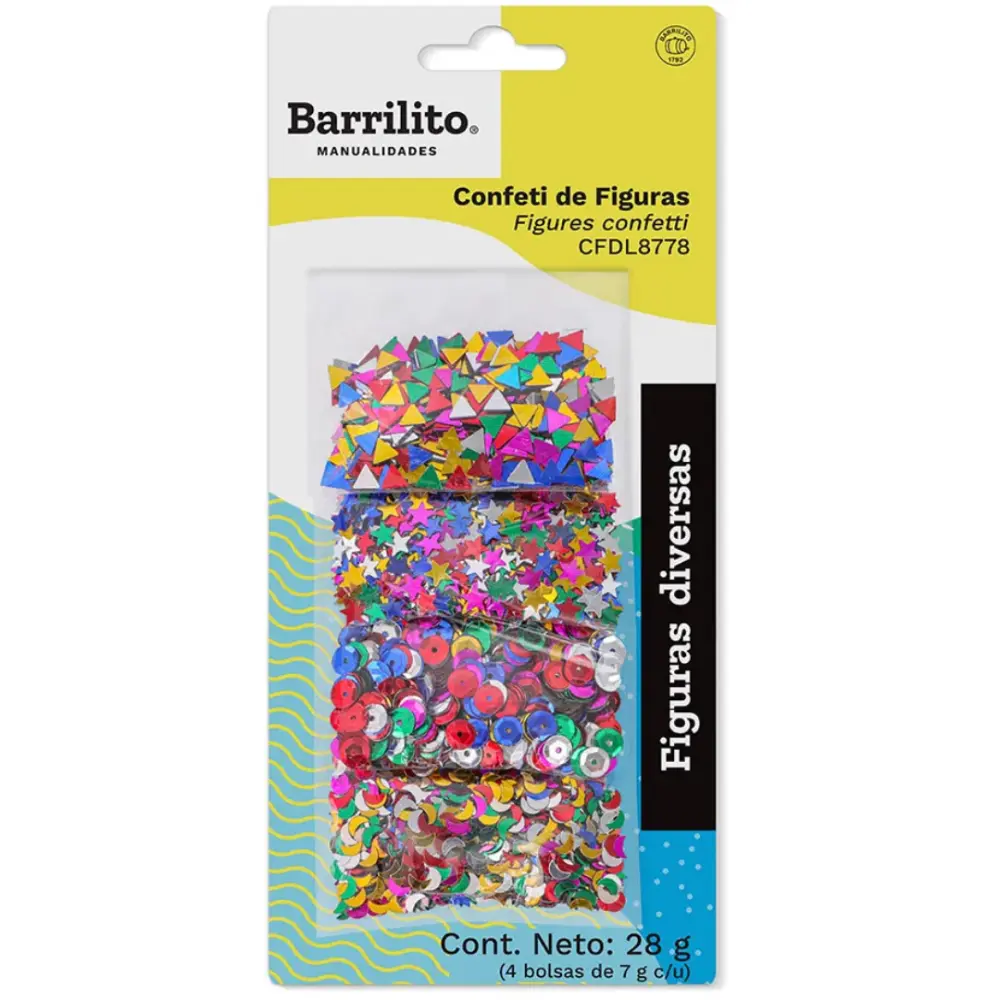 CONFETI BARRILITO DE FIGURAS DIVERSAS CFDL8778 28 GR.