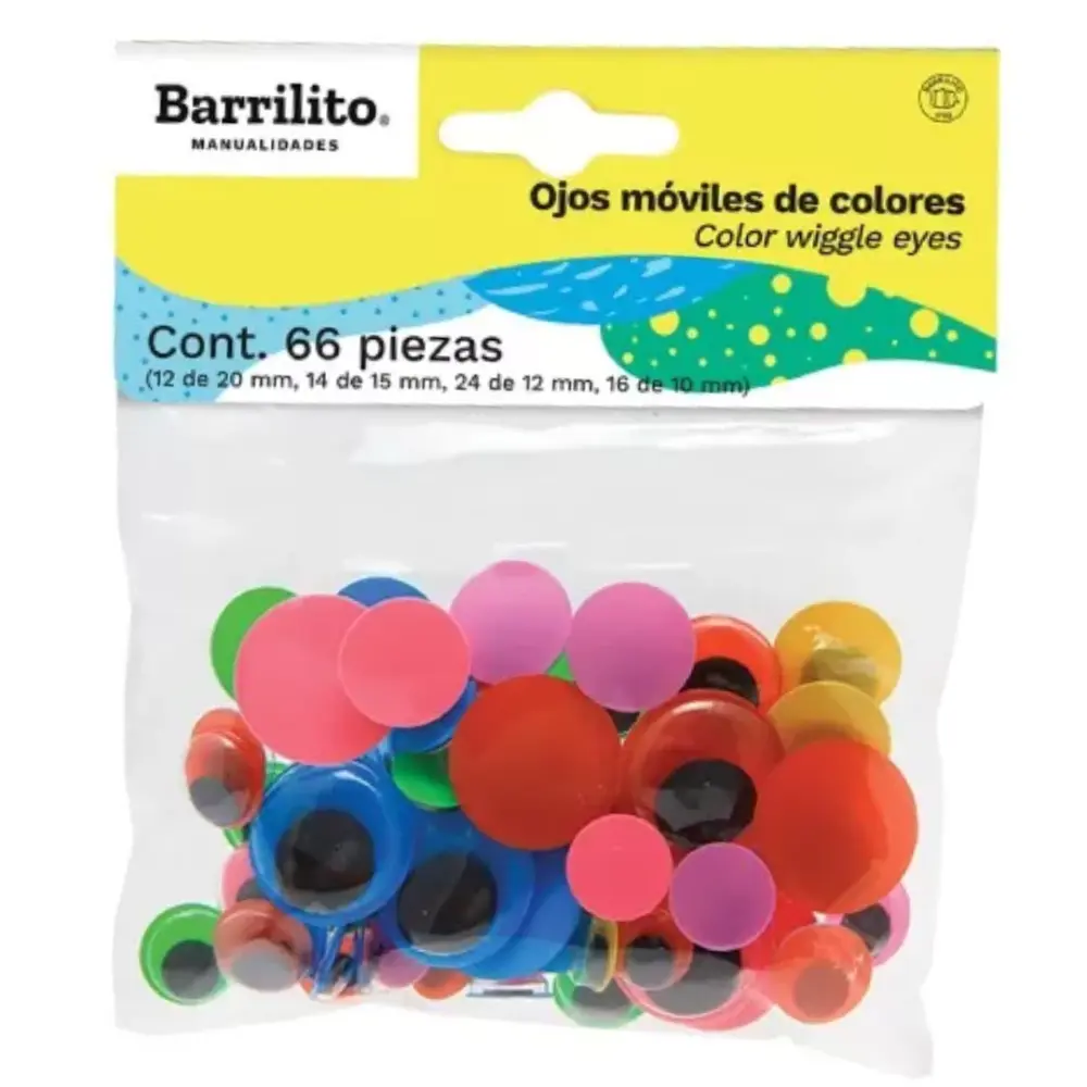 OJITOS MOVILES BARRILITO DE COLORES E004 C/66