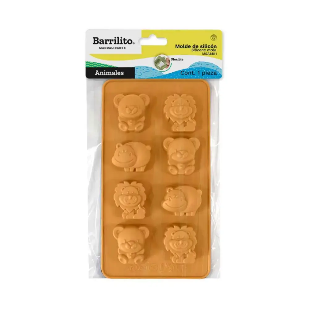 MOLDE FLEXIBLE DE SILICON ANIMALES BARRILITO MSA8811