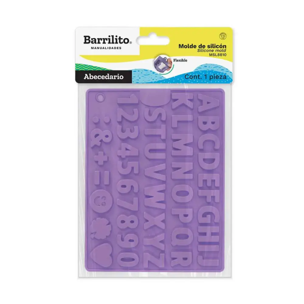 MOLDE FLEXIBLE LETRAS DE SILICON BARRILITO MSL8810