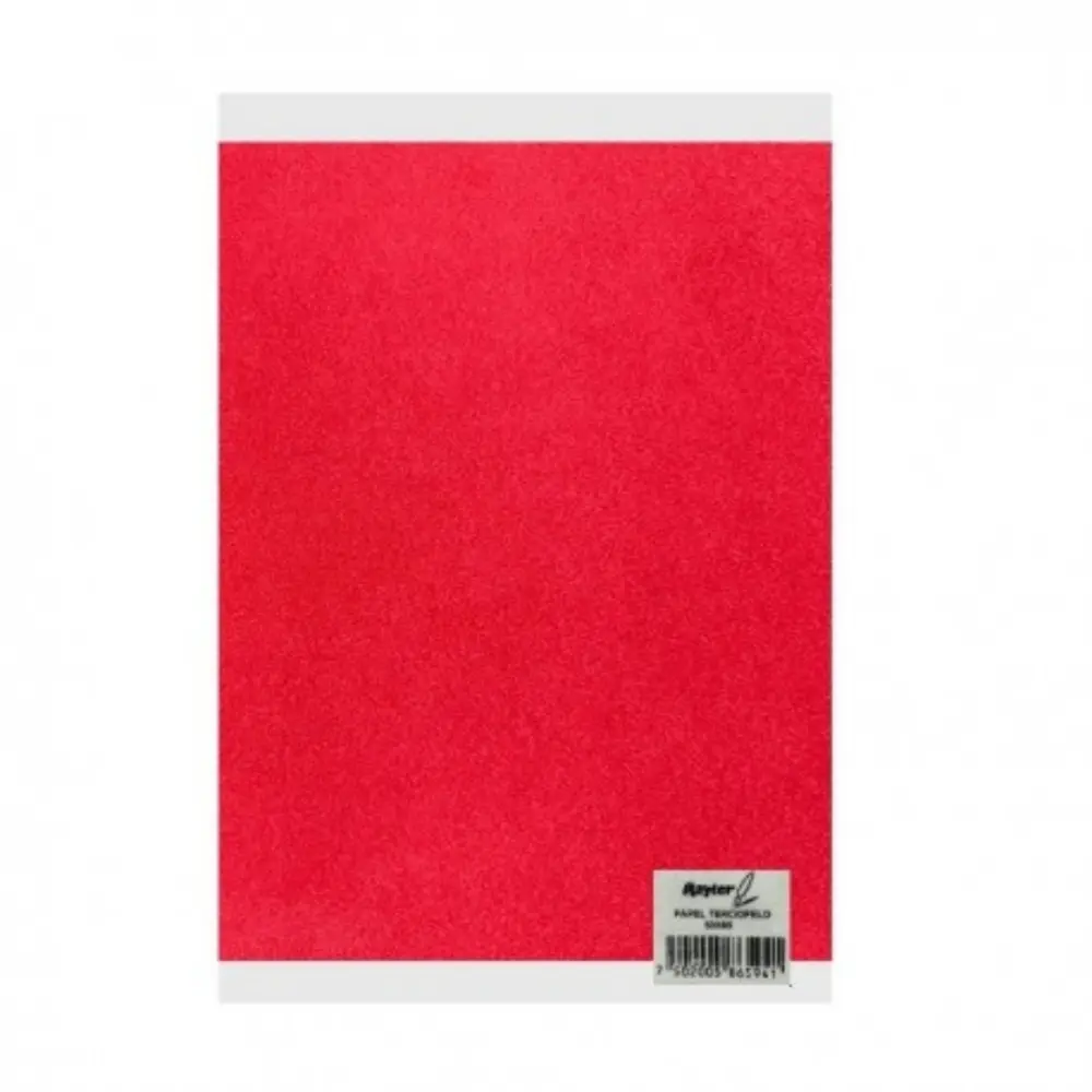 PAPEL TERCIOPELO 45X60 ROJO PTE. C/10 PZAS.