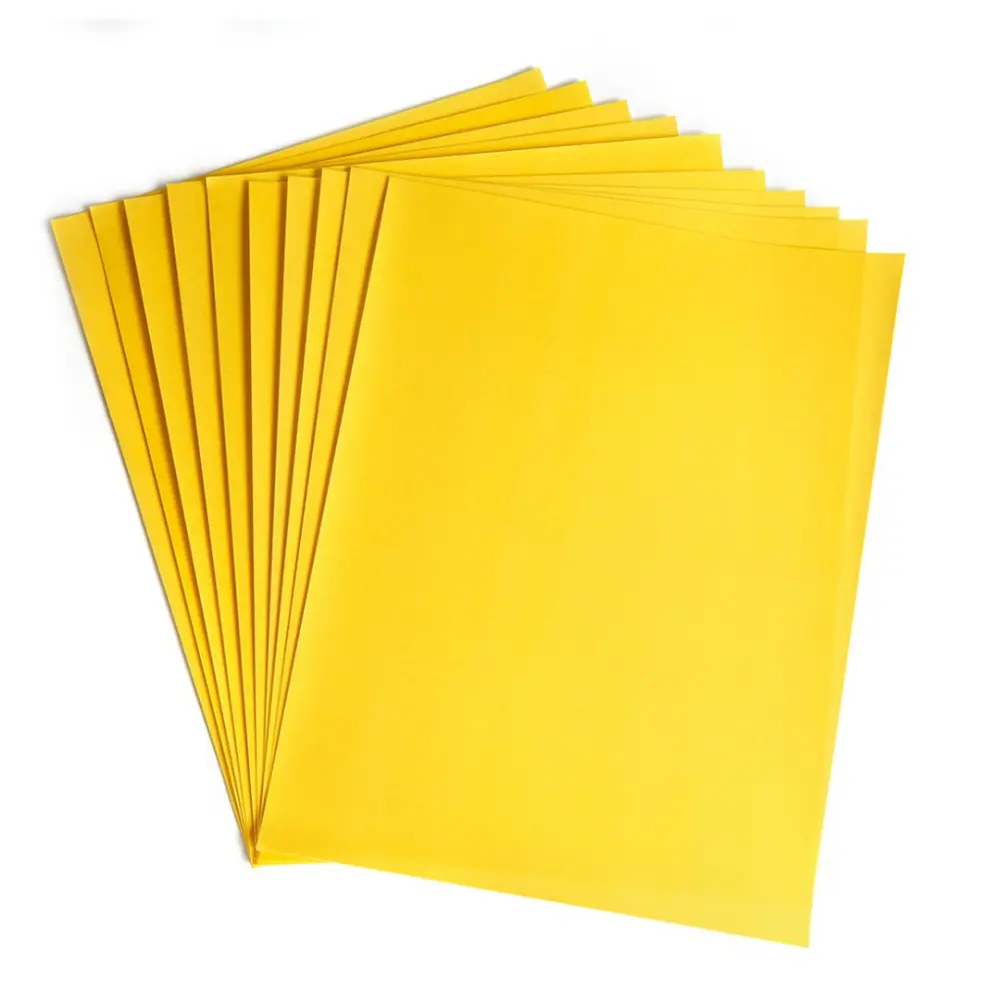 PAPEL TERCIOPELO 45X60 CANARIO PTE. C/10 PZAS.