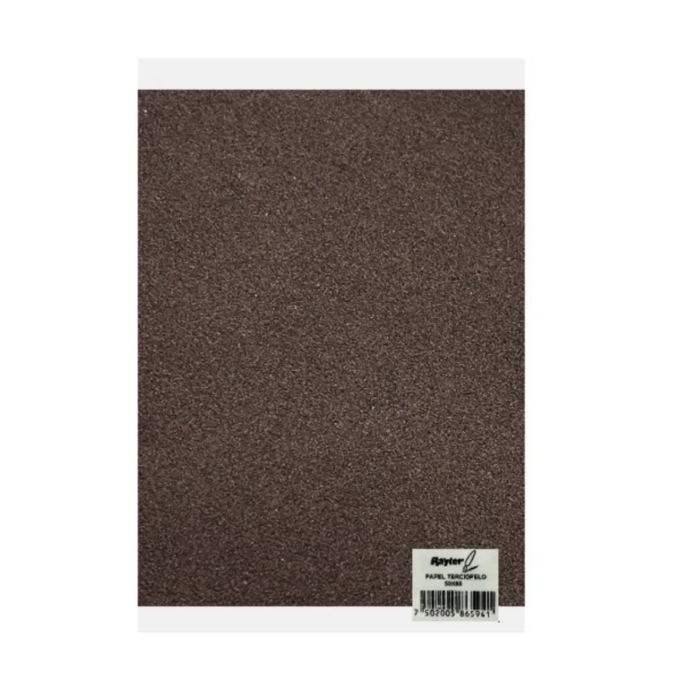 PAPEL TERCIOPELO 45X60 CAFE TABACO PTE. C/10 PZ.
