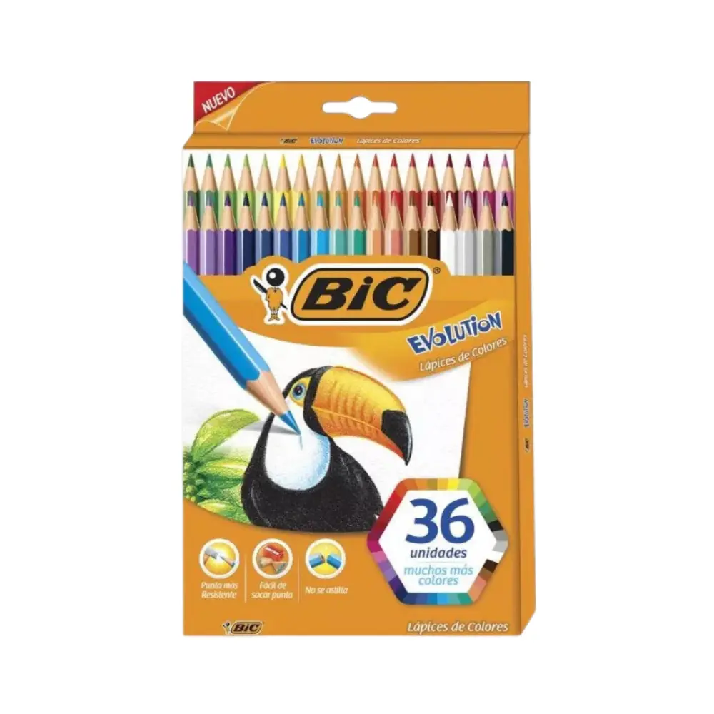 COLORES BIC EVOLUTION C/36 PZAS.
