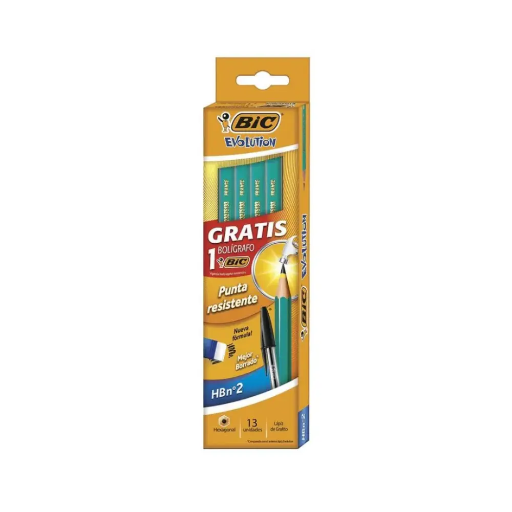 LAPIZ BIC EVOLUTION CAJA C/12 PZAS.