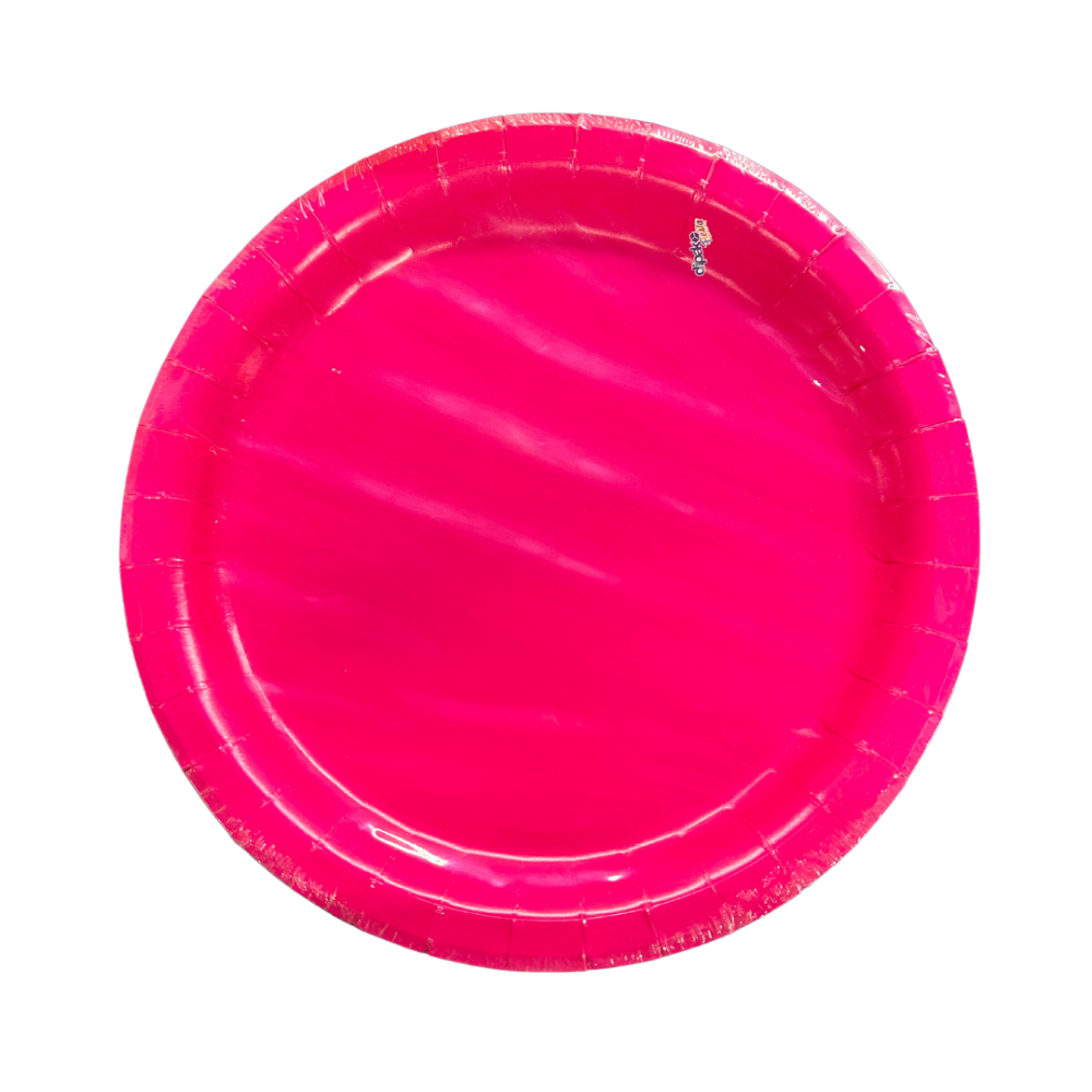 PLATO REDONDO 9" PTE. C/8 PZAS. MAGENTA