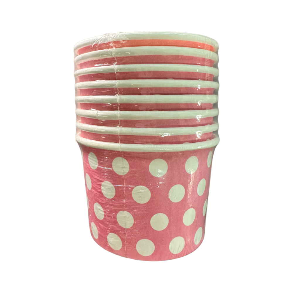 VASO 4 OZ PTE. C/8 PZAS. ROSA POLKA