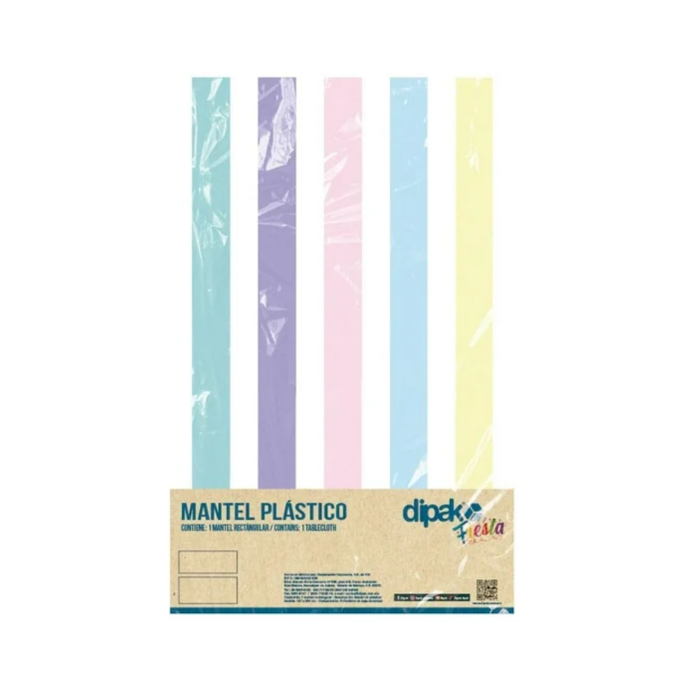 MANTEL PLASTICO BICOLOR PASTEL