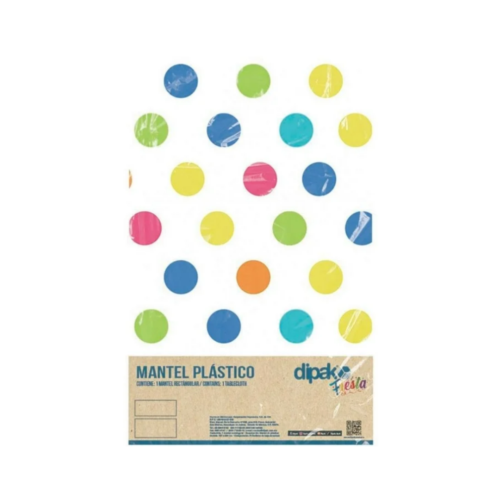 MANTEL PLASTICO COLORES PUNTOS