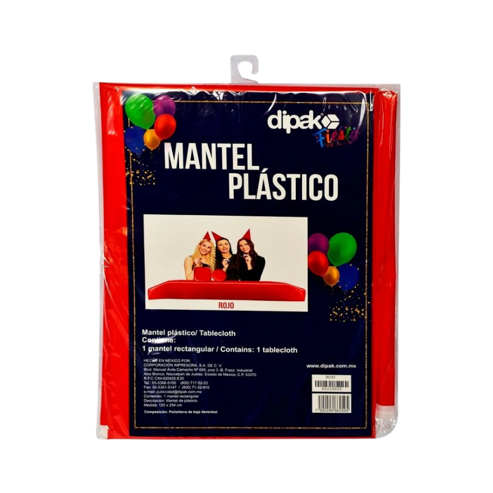MANTEL PLASTICO ROJO