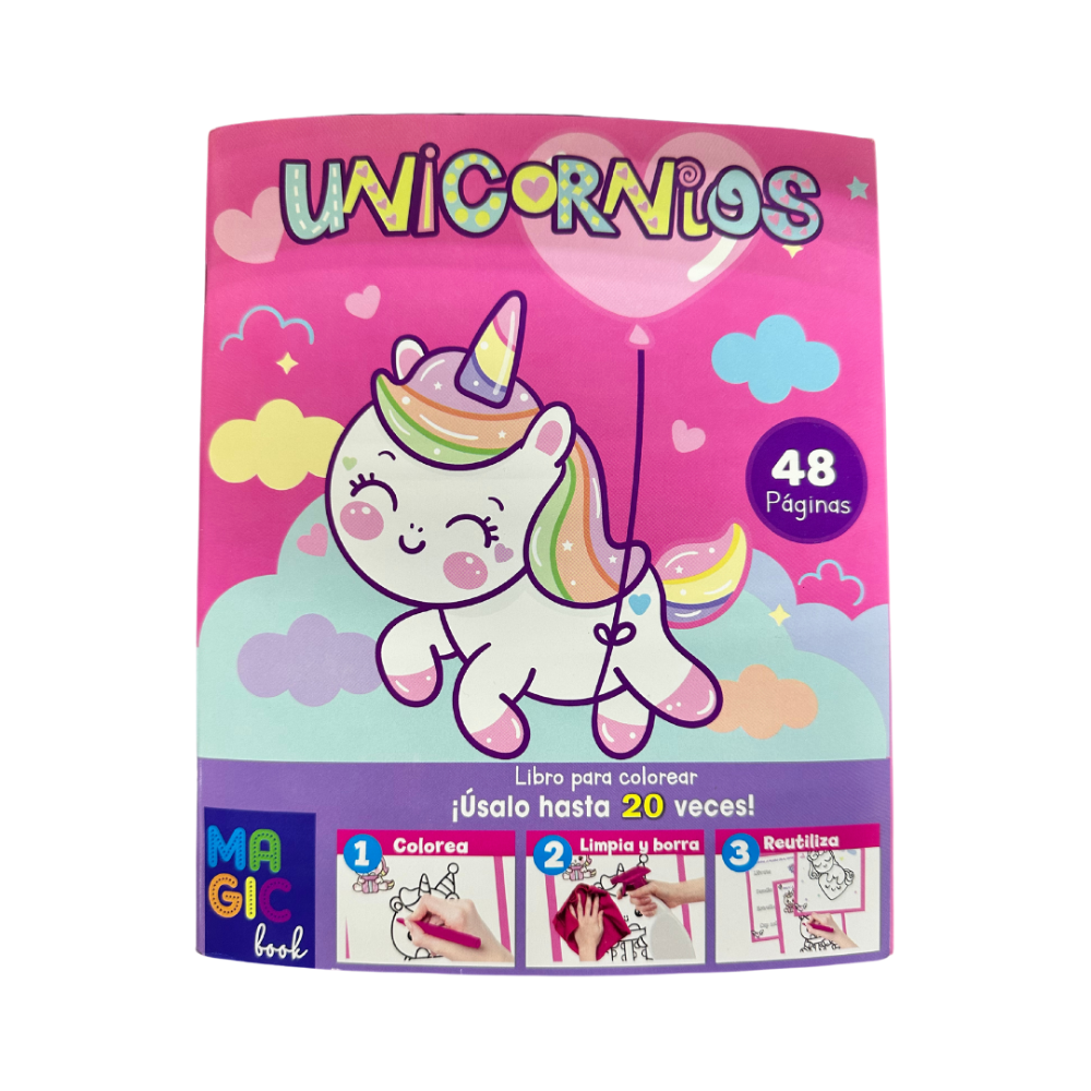 LIBRO P/COLOREAR MAGICO U-PAK UNICORNIOS