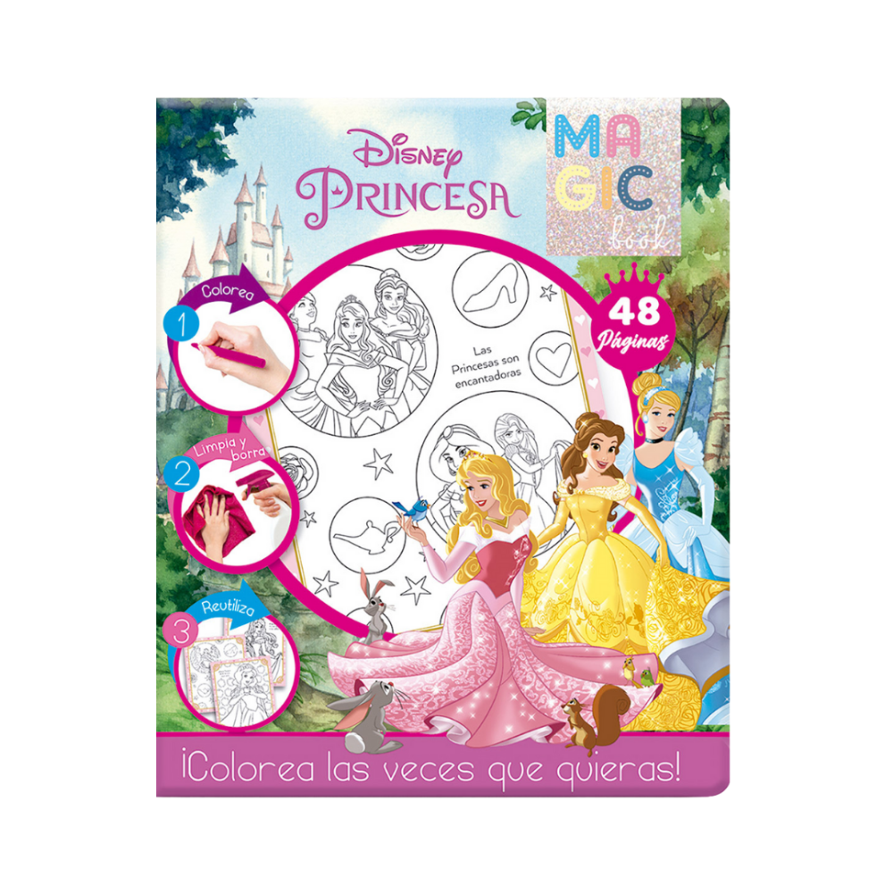 LIBRO P/COLOREAR MAGICO U-PAK DISNEY PRINCESAS
