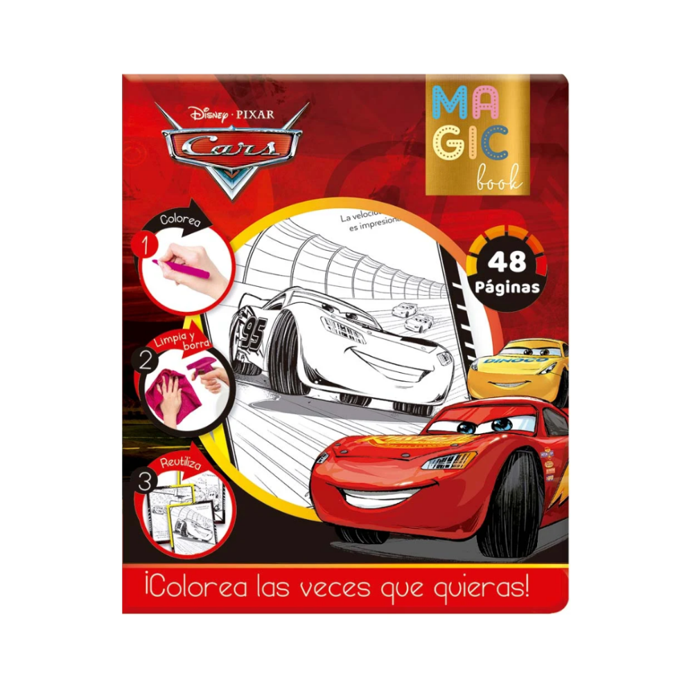 LIBRO P/COLOREAR MAGICO U-PAK DISNEY CARS