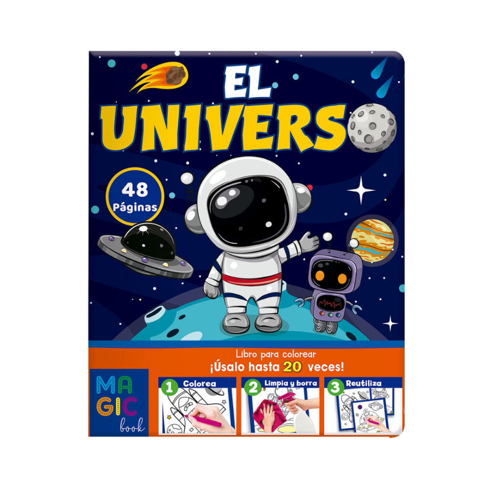 LIBRO P/COLOREAR MAGICO U-PAK UNIVERSO/EL TIEMPO