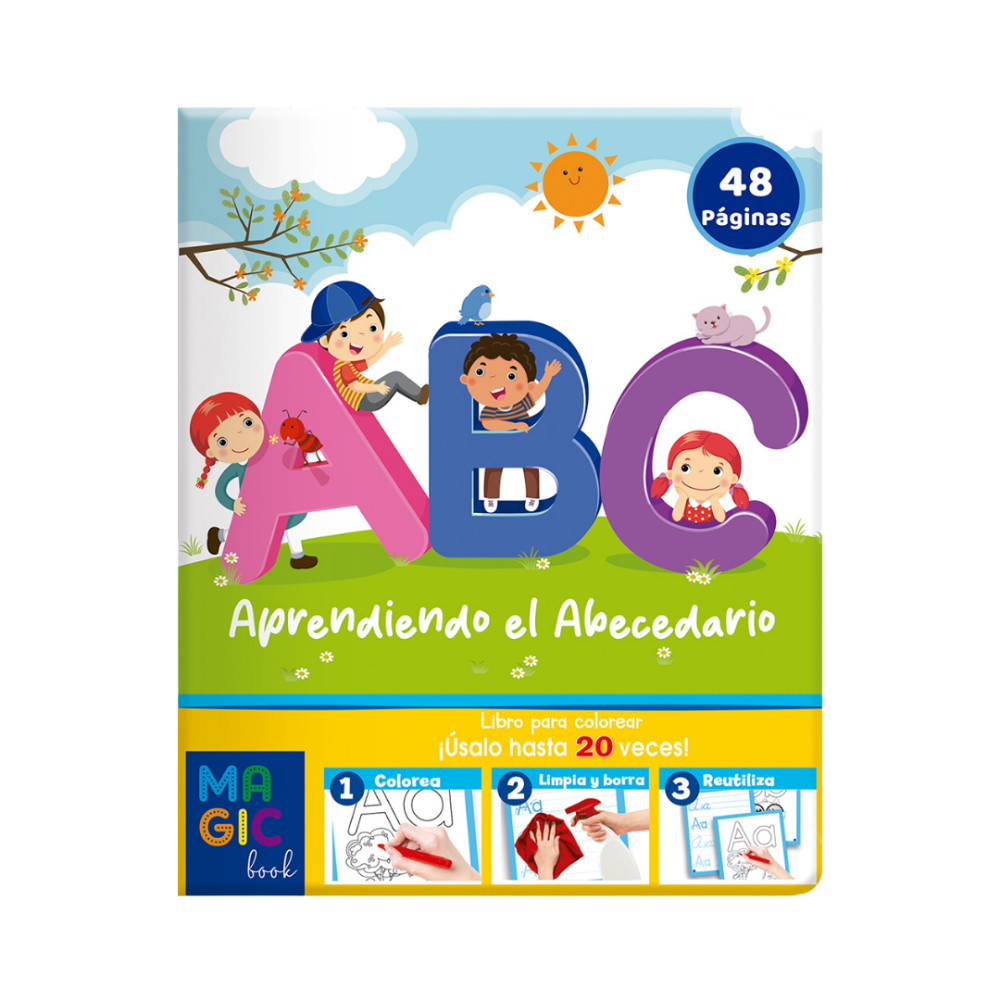 LIBRO P/COLOREAR MAGICO U-PAK APRENDIENDO ABECEDARIO