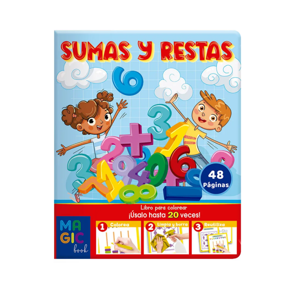 LIBRO P/COLOREAR MAGICO U-PAK SUMAS Y RESTAS
