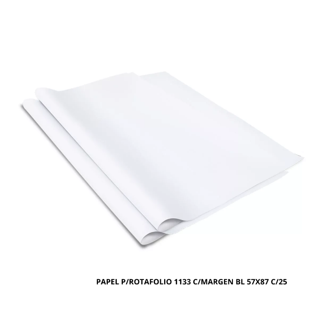 PAPEL P/ROTAFOLIO 1133 C/MARGEN BL 57X87 C/25