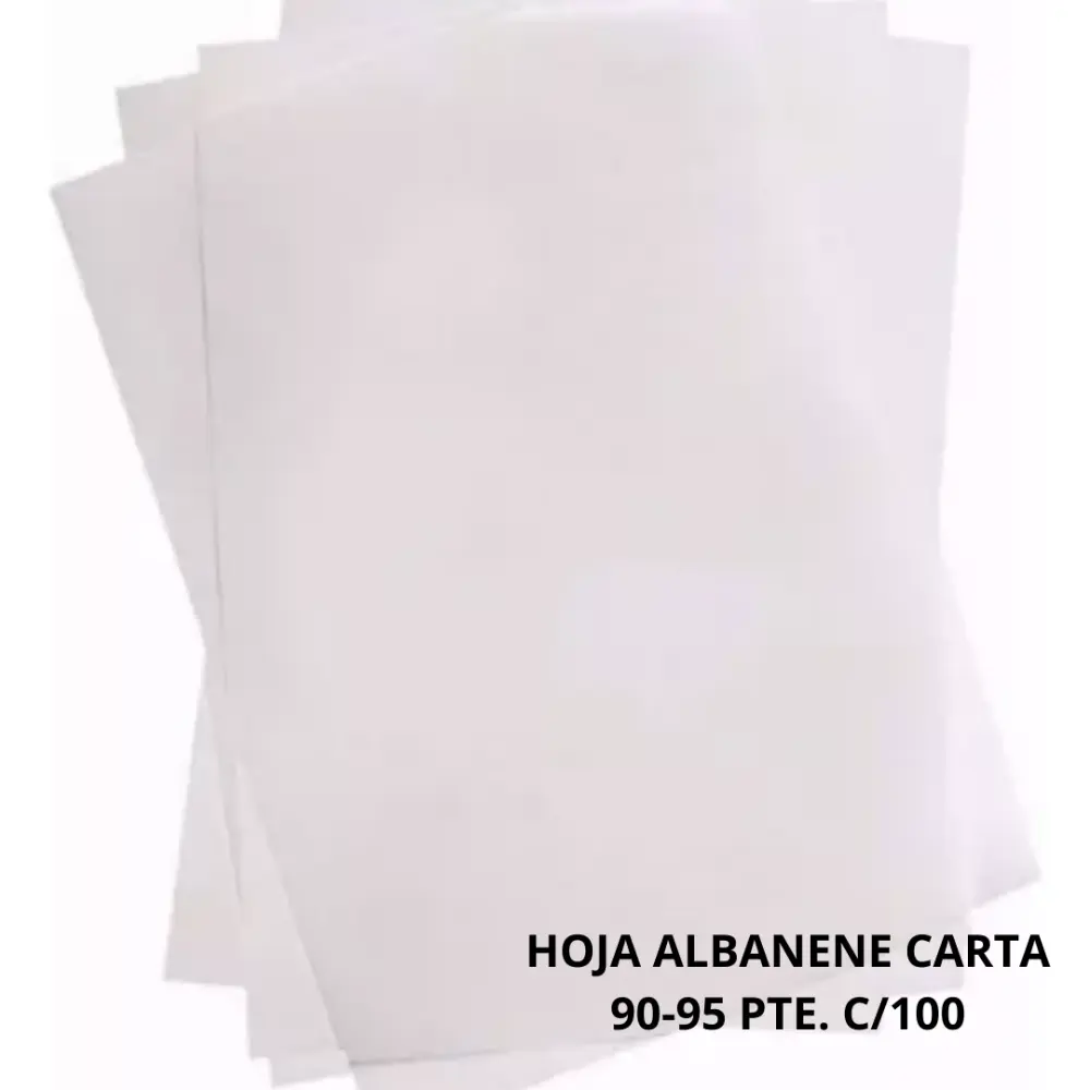 HOJA ALBANENE CARTA SAIRA 90-95 PTE. C/100