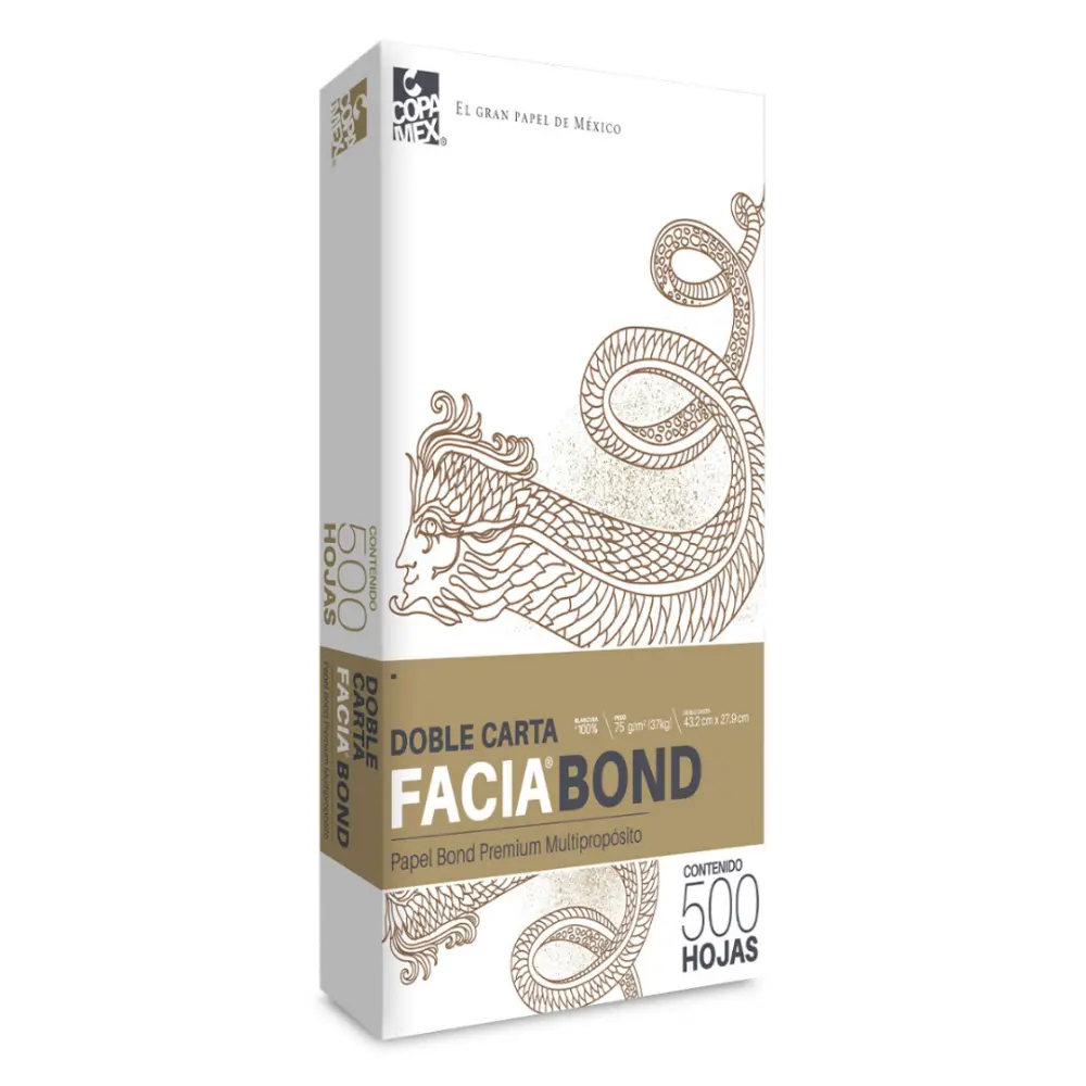 PAPEL FACIA BOND DOBLE CARTA PTE. C/500 PZAS.