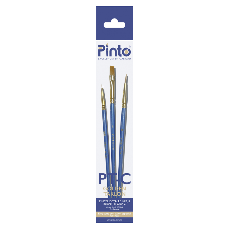 SET PINCEL PINTO TAKLON DORADO - PTC