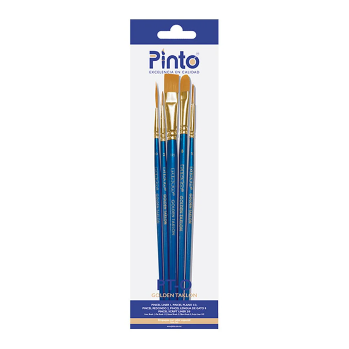 SET DE PINCEL PINTO TAKLON DORADO - PTO