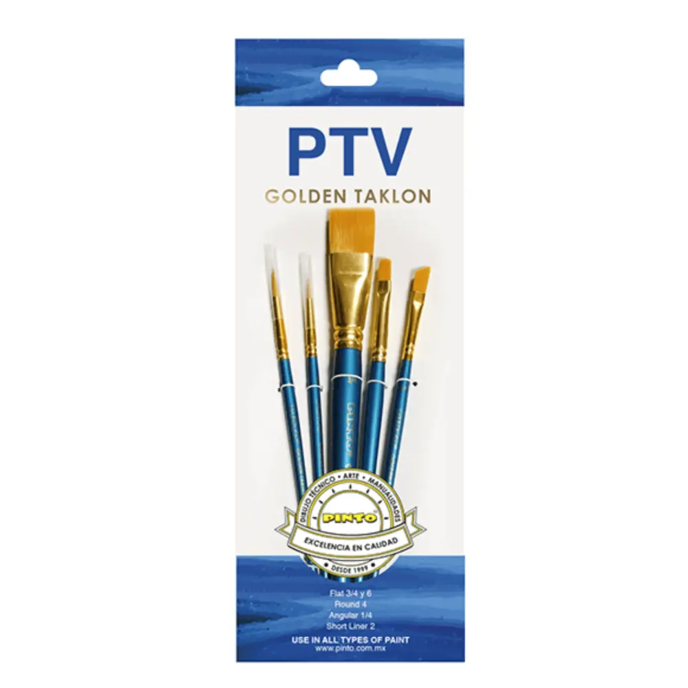 SET DE PINCEL PINTO TAKLON DORADO - PTV
