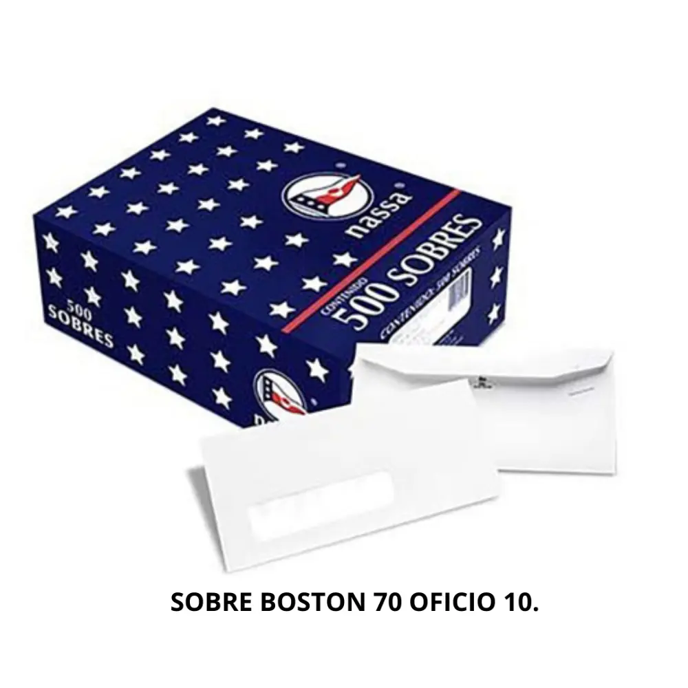 SOBRE BOSTON 70 OFICIO 10 BO700FI PTE. C/500 PZAS.