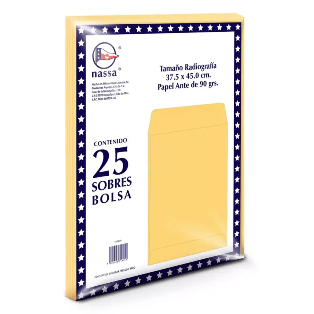 SOBRE BOLSA 129 RADIOGRAFIA 37-45-90 ANT