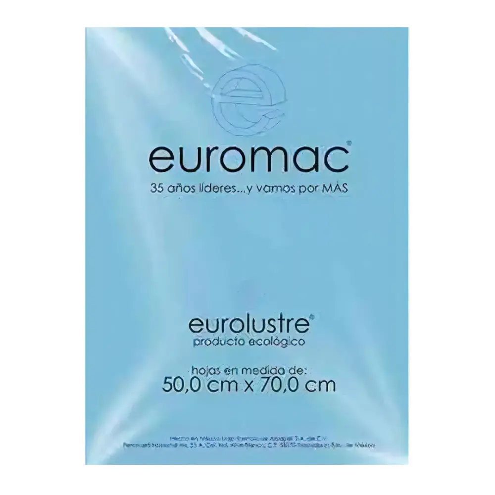 PAPEL EURO LUSTRE AZUL PASTEL 50X70 PTE. C/25