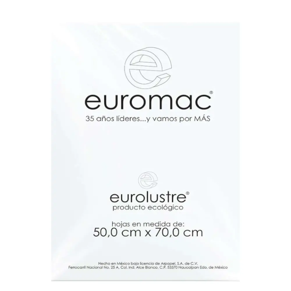 PAPEL EURO LUSTRE BLANCO 50X70 PTE. C/25