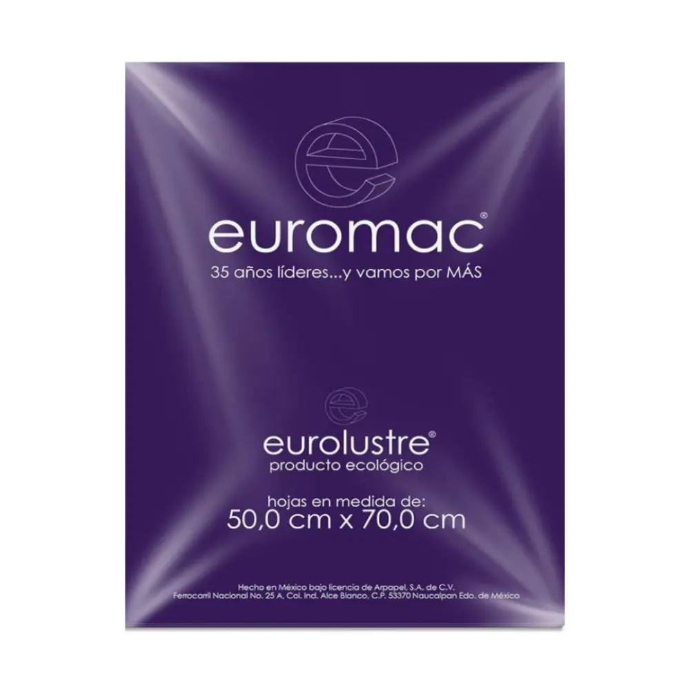 PAPEL EURO LUSTRE MORADO 50X70 PTE. C/25