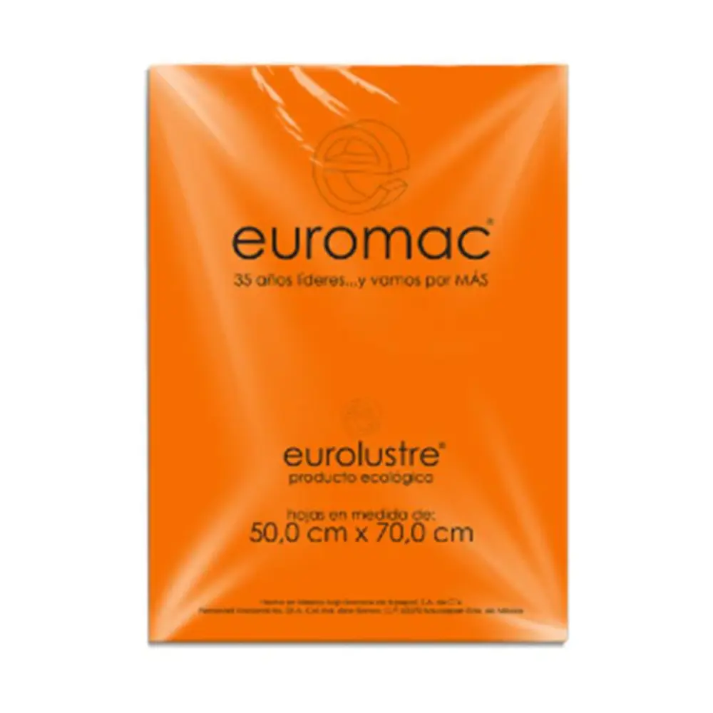 PAPEL EURO LUSTRE NARANJA 50X70 PTE. C/25