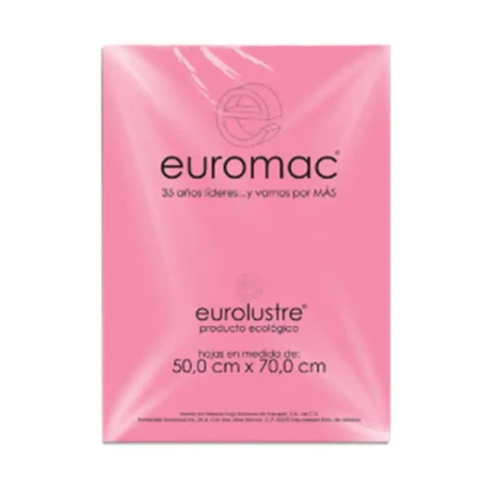 PAPEL EURO LUSTRE ROSA PASTEL 50X70 PTE. C/25