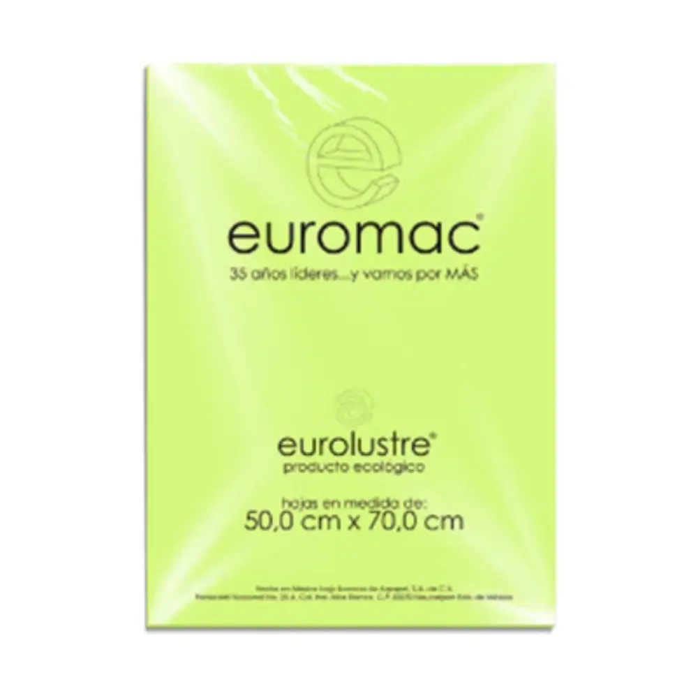PAPEL EURO LUSTRE VERDE NILO 50X70 PTE. C/25