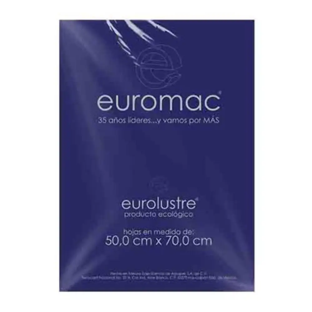 PAPEL EURO LUSTRE AZUL MARINO 50X70 PTE. C/25