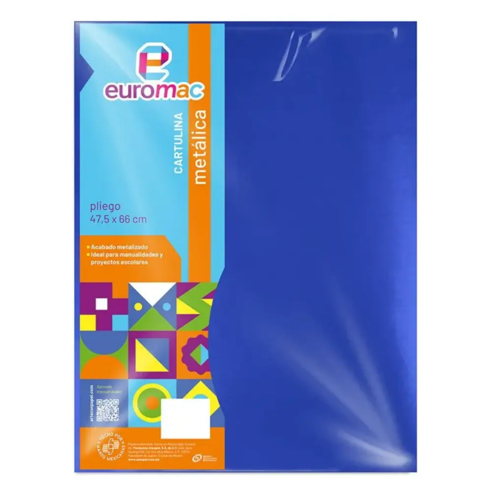 CARTULINA METALICA EUROMAC PTE. C/10 PZAS. AZUL REY